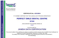 Jawda Data Certification with a passing Grade A