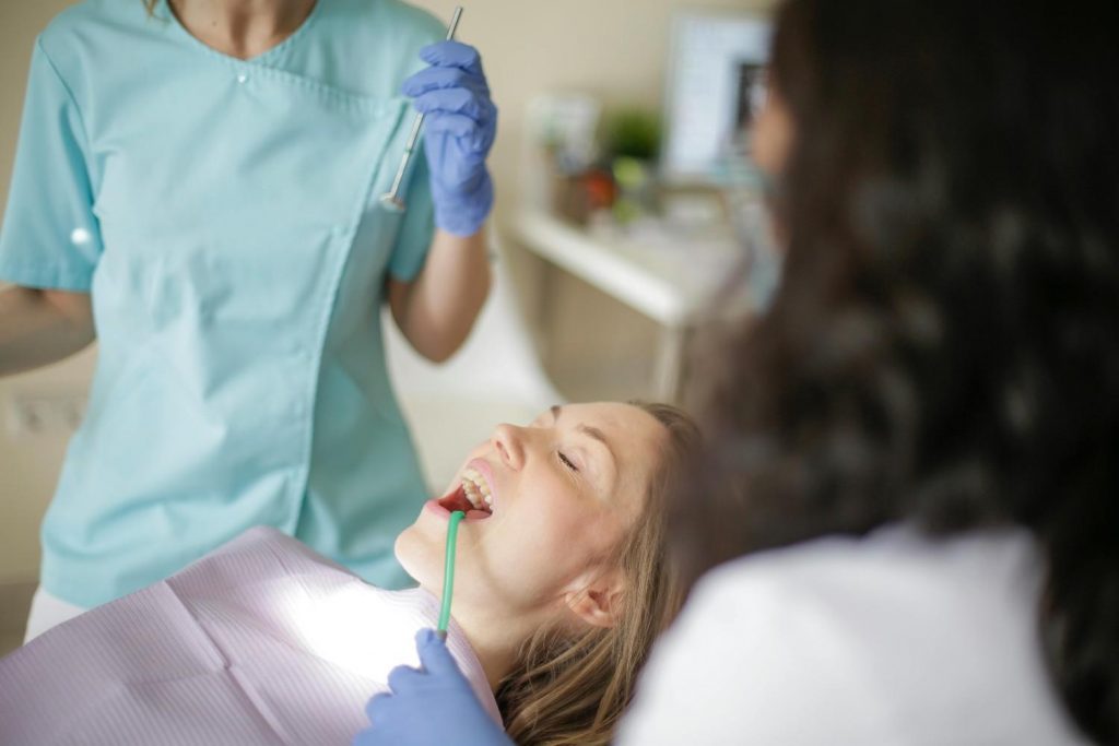 a patient getting dental treatment